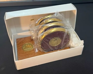 NBC Peacock Coasters Set	3.75in Diameter	
