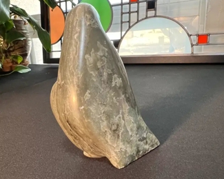 Inuit Eskimo Carved Bird Soapstone Sculpture Signed  #3	5x3x2in	HxWxD
