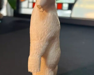 Alaskan Carved Polar Bear Sculpture	5.5x3.5x1.5in	HxWxD
