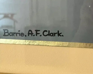 Barrie A.F. CLARK “Vickers Supermarine Spitfire” Huge Color Lithograph Framed Art	Frame: 27 by 39in	
