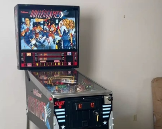 1990 Williams Rollergames Pinball&nbsp;Machine Coin-Op	74 x 29 x 56in	HxWxD
