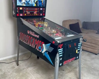 1990 Williams Rollergames Pinball&nbsp;Machine Coin-Op	74 x 29 x 56in	HxWxD
