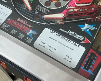 1990 Williams Rollergames Pinball&nbsp;Machine Coin-Op	74 x 29 x 56in	HxWxD
