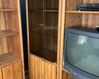 Oak Bookshelf Glass Door #2	75.5 x 30 x 18in	HxWxD
