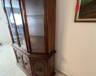 Vintage China Hutch Cabinet 	76 x 61 x 19in	HxWxD
