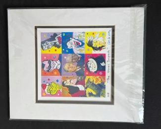 Signed Nelson De La Nuez The Usual Suspects Art Print	12x10in	
