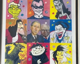 Signed Nelson De La Nuez The Usual Suspects Art Print	12x10in	
