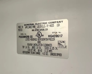 GE Profile 25.6 Cu. Ft. Stainless Side-by-Side Refrigerator with Dispenser PSS26MSRB SS	70 x 35.5.	
