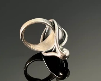 Vintage Modernist Napier Sterling Silver Dome  Ring