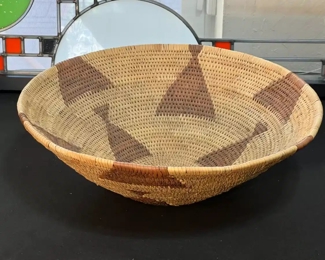 Pima Coil Basket Native American   	6 x 13.5in	HxWxD
