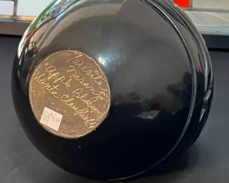 Teresita Naranjo Apple Blossom Santa Clara Pueblo Pottery Blackware Naive American Pot Vase Terecita	10in H x 4.5in Diameter at rim	
