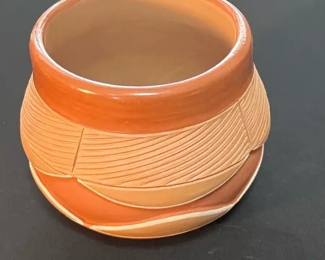 Dominguita Sisneros Naranjo Ohkay Owingeh (San Juan) Redware Pot Incised  Bowl Redware Pottery Native American Small	4.5x4.5	HxWxD
