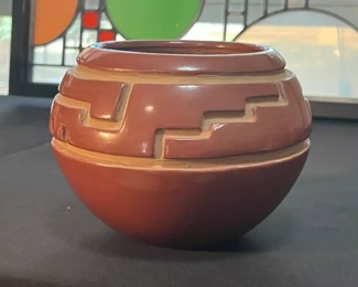 Margaret Tafoya Pot Santa Clara Pueblo Redware Native American Pottery	5.25x4.25in at rim	
