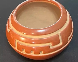 Margaret Tafoya Pot Santa Clara Pueblo Redware Native American Pottery	5.25x4.25in at rim	
