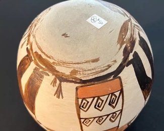 FA Angea Tohono O'odham Friendship Vase Native American Pottery Pot Papago Large 	7 x 7in diameter	

