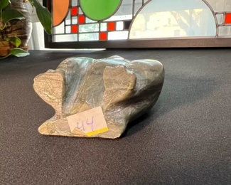 Inuit Eskimo Carved Bird Soapstone Sculpture Signed  #3	5x3x2in	HxWxD
