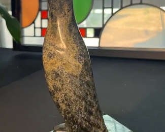 Kellypalik Qimirpik Inuit Eskimo Bird Soapstone Carving Kellipalik	8in h	
