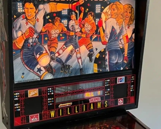 1990 Williams Rollergames Pinball&nbsp;Machine Coin-Op	74 x 29 x 56in	HxWxD
