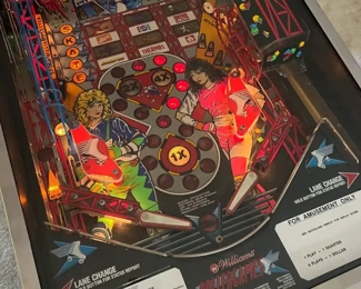 1990 Williams Rollergames Pinball&nbsp;Machine Coin-Op	74 x 29 x 56in	HxWxD

