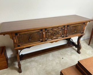 Antique &nbsp;Jacobean Server	35.5 x 73 x 22.	HxWxD
