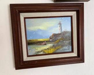Original Art Stenton Lighthouse	Frame: 13 x 15in	
