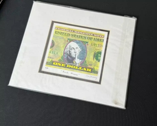 Signed Nelson De La Nuez Hush Money Art Print 	10x12in	
