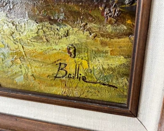 Original Art Village Street Beillie	Frame: 31 by 27in	
