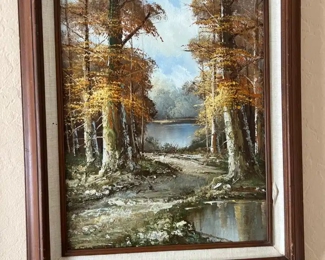 Original Art Lakeside Trail	Frame: 21 by 17in	
