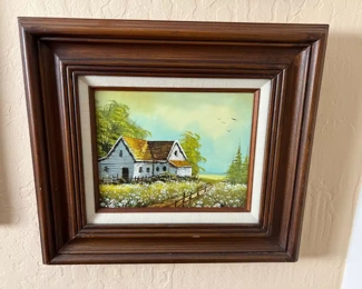 Original Art Country Home	Frame: 16 by 18in	
