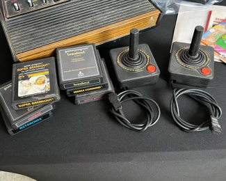 Vintage Atari system with Games		

