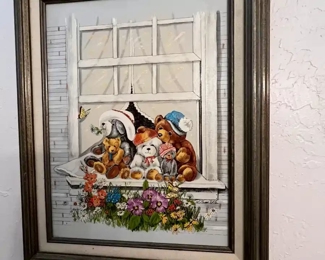 Teddy Bear Art Work R. Smith	Frame: 20.5 x 16.5.in	
