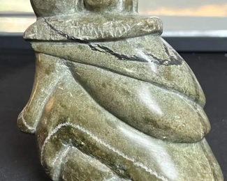 Simata Killiktee Inuit Eskimo Soapstone Carving Sculpture	6 x 5 x 2.5.	HxWxD
