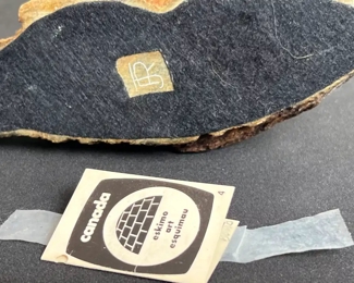 Joe KAVIK Inuit Eskimo Carved Duck Soapstone Sculpture Signed  #2	5x 6.5 x 3.in	HxWxD
