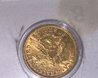 1885 FIVE DOLLAR GOLD PIECE