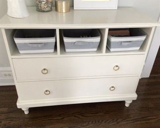 POTTERY BARN Matching white dresser with soft close drawers  