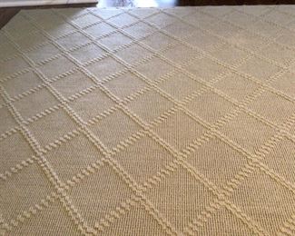 Beige patterned 8’x6’ wool area rug