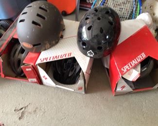 Assorted bike and sports helmet’s 