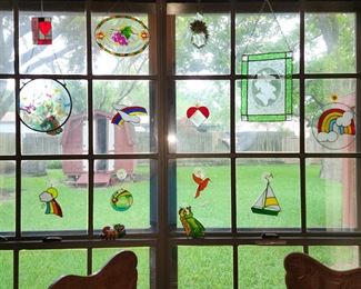 Assortment of Stainglass Window Decor