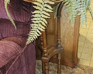 Vintage Walnut Plant Stand