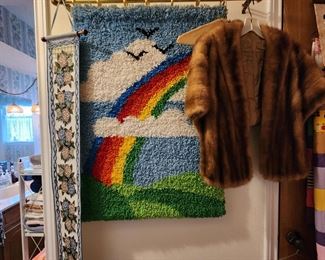 Vintage Handmade Rainbow Wall Hanger