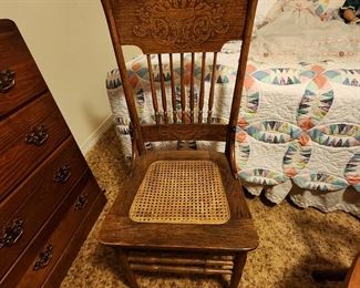 Antique High Back Chair