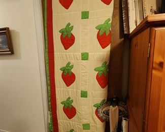 Handmade Strawberry Quilt