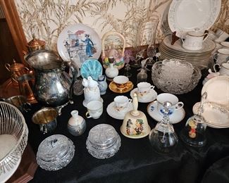 Antiques- Tea Cups - Collection of Bells - Chrystal