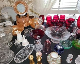 Ruby Red Glass - Amberina - Lusterware - Chrystal