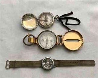 CAVA206 WWI WWII Compasses