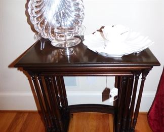 Nesting Tables, Silver Plate Shell Dish