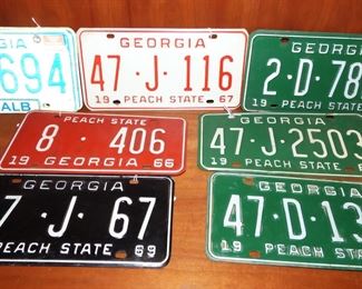 Vintage Georgia License Plates