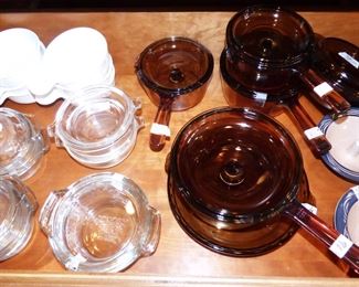 Visions Glass Cookware, etc