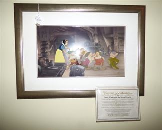 Disney Snow White Cel with Certificate of Authenticity