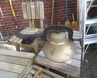 Cast Iron Farm Bell with Craddle